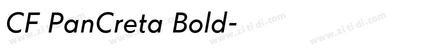 CF PanCreta Bold字体转换
